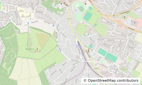 Street map of Bodmin town centre