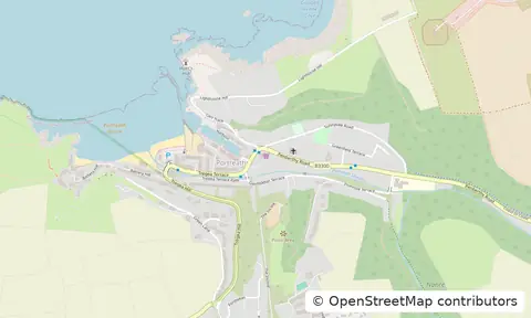 Street map of Portreath village and the harbour