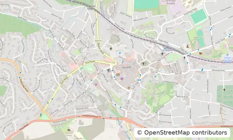 Street map of St Austell town centre