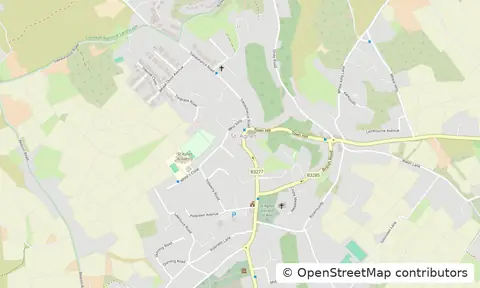 Street map of St Agnes village centre and the streets around it