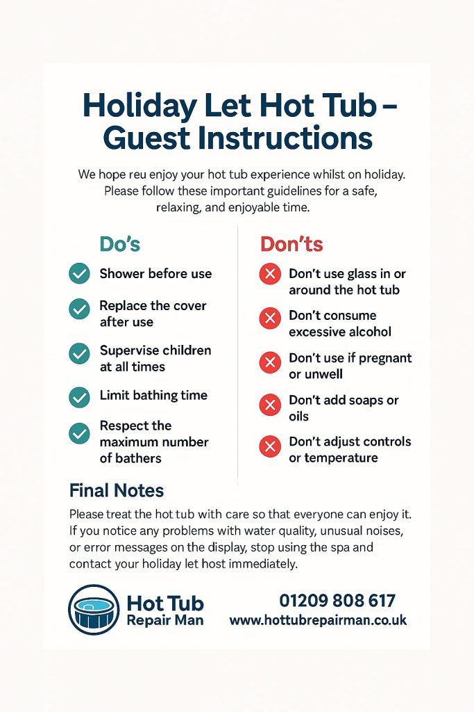 Holiday Let Guest Instructions