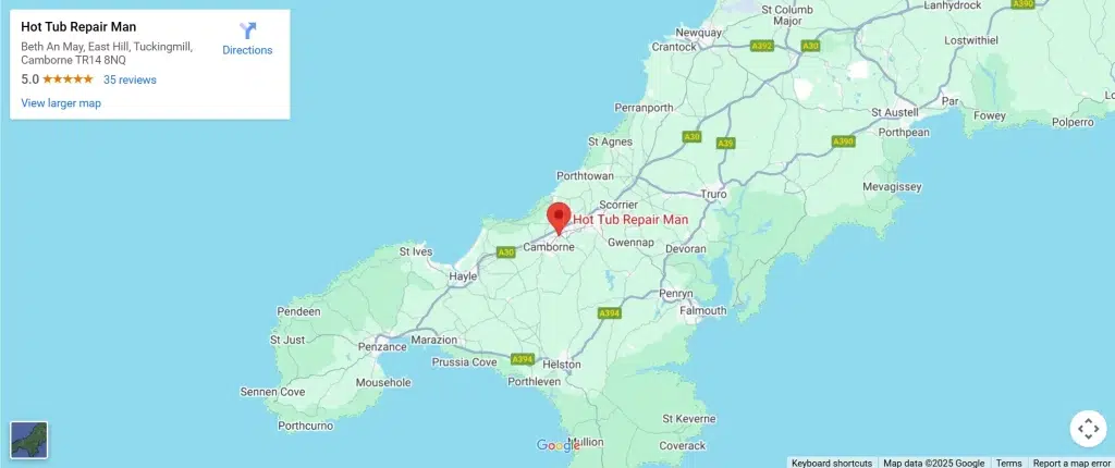 Hot Tub Repair Man on Google Maps